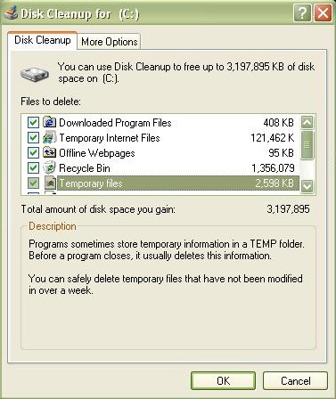 Disk Cleanup Compress Old Files 50