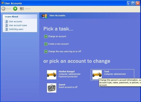 password protect - user accounts password protect - user accounts