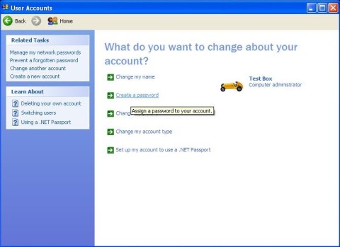 password protect - user accounts password protect - user accounts